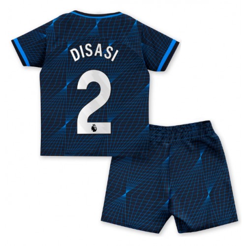 Maillot de foot Chelsea Axel Disasi #2 Extérieur enfant 2023-24 Manches Courte (+ pantalon court)
